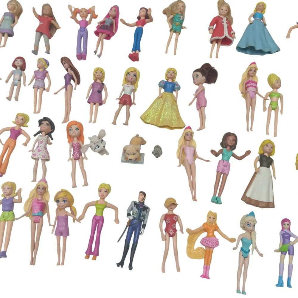 Mini Princess Polly Pocket Doll Mix + Rubber Clothes, Shoes, bags, hats, 100's‎